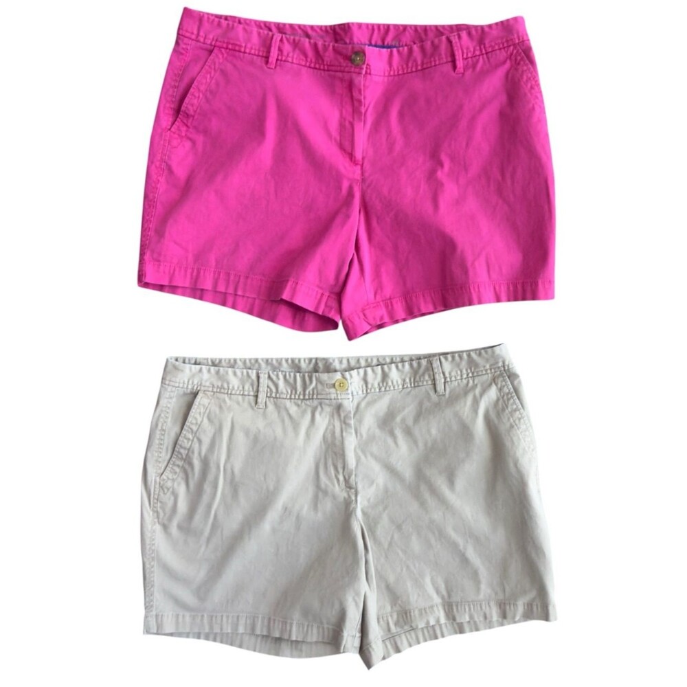 Talbots BUNDLE OF 2 Girlfriend Chino Cotton Shorts. 16W. 16 Plus.